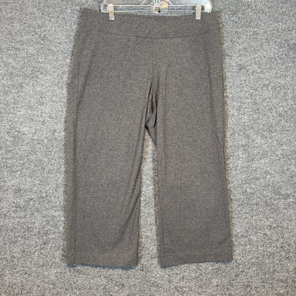 Lands End Pants Womens Large Gray Starfish Crop Stretch Waist Casual Capri - Picture 2 of 14